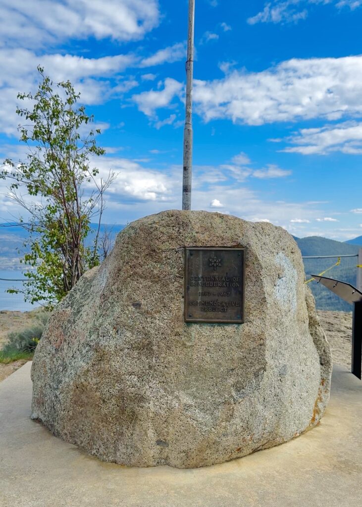 A time capsule sits at the summit of Giants Head Mountain in Summerland, British Columbia